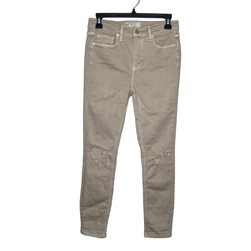 Free People High Rise Ankle Skinny Stretch Pant size 27R Tan - coconut shell